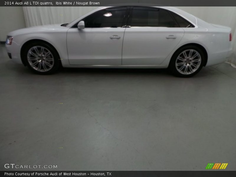 Ibis White / Nougat Brown 2014 Audi A8 L TDI quattro