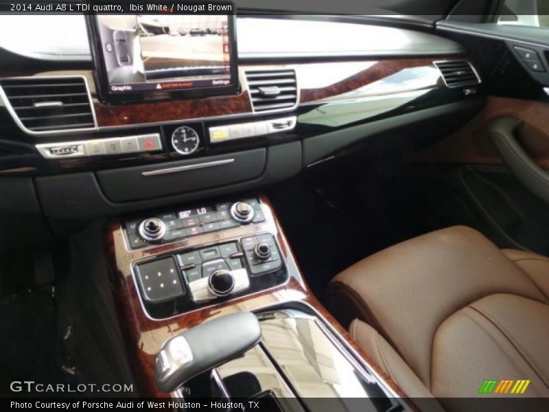 Ibis White / Nougat Brown 2014 Audi A8 L TDI quattro