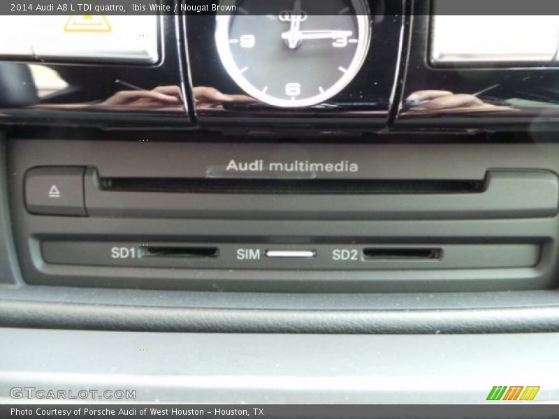 Ibis White / Nougat Brown 2014 Audi A8 L TDI quattro
