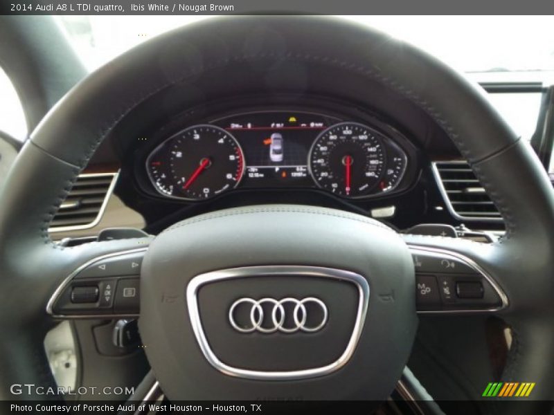 Ibis White / Nougat Brown 2014 Audi A8 L TDI quattro