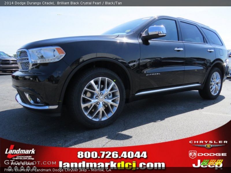 Brilliant Black Crystal Pearl / Black/Tan 2014 Dodge Durango Citadel