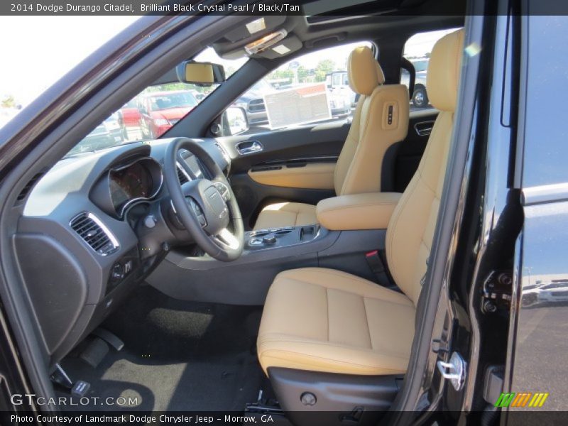 Brilliant Black Crystal Pearl / Black/Tan 2014 Dodge Durango Citadel