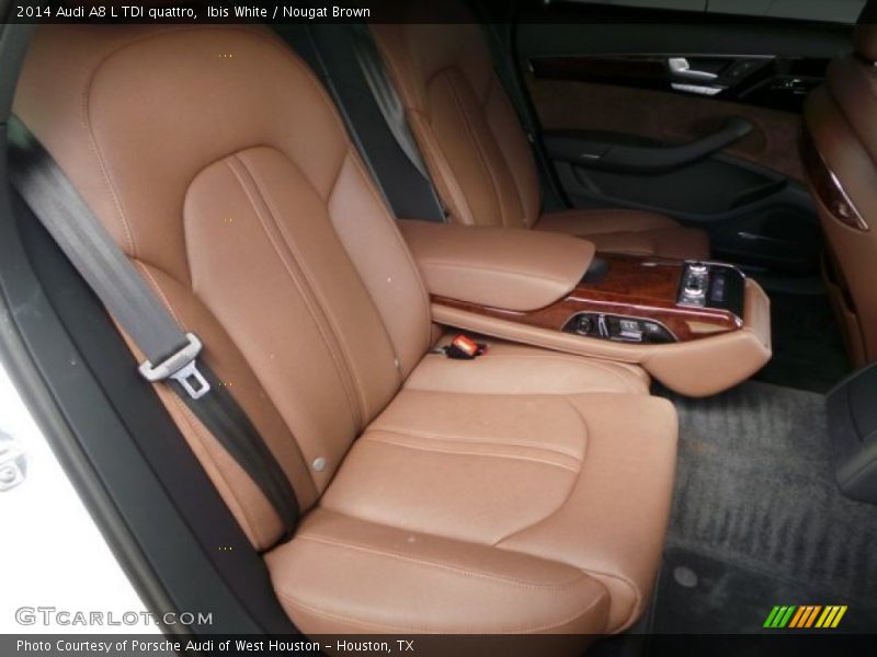 Ibis White / Nougat Brown 2014 Audi A8 L TDI quattro