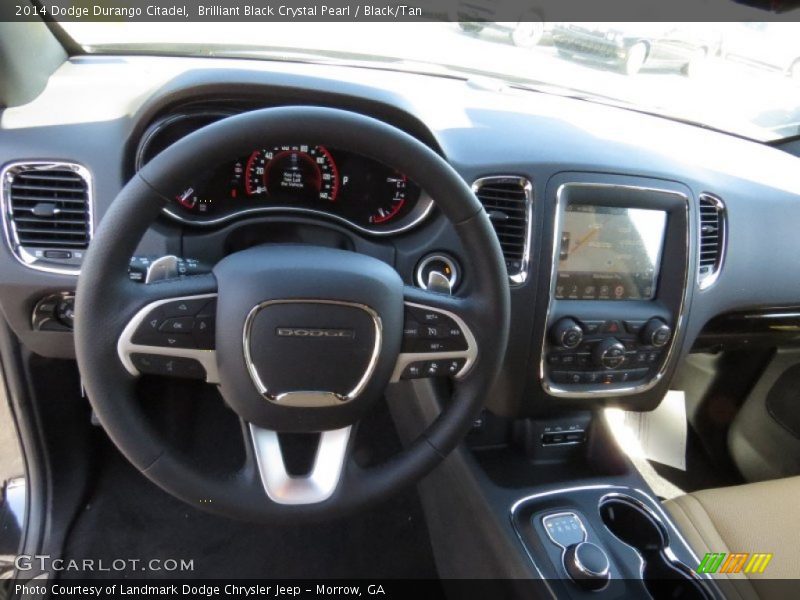 Brilliant Black Crystal Pearl / Black/Tan 2014 Dodge Durango Citadel