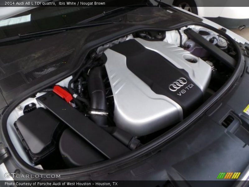 Ibis White / Nougat Brown 2014 Audi A8 L TDI quattro