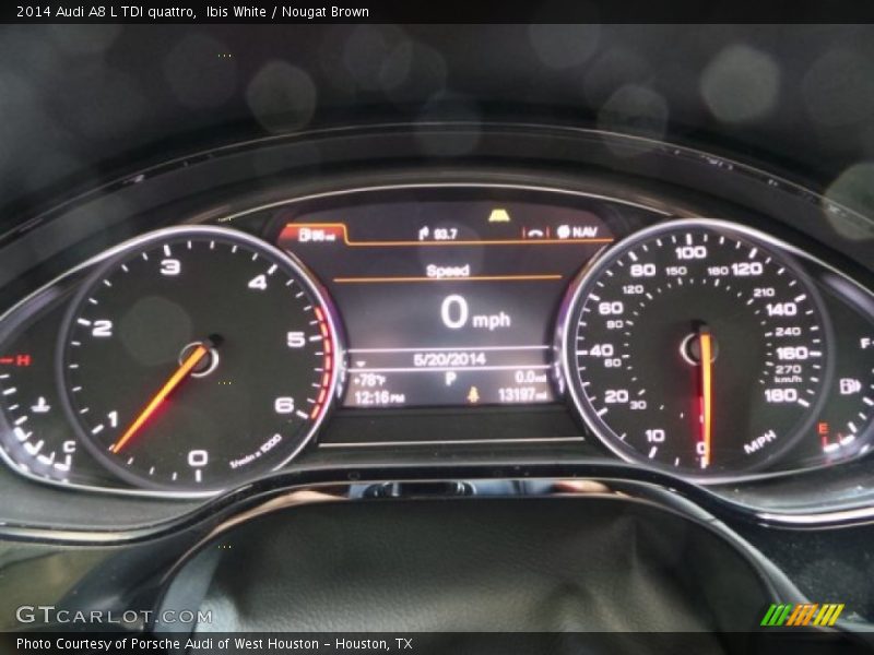 Ibis White / Nougat Brown 2014 Audi A8 L TDI quattro