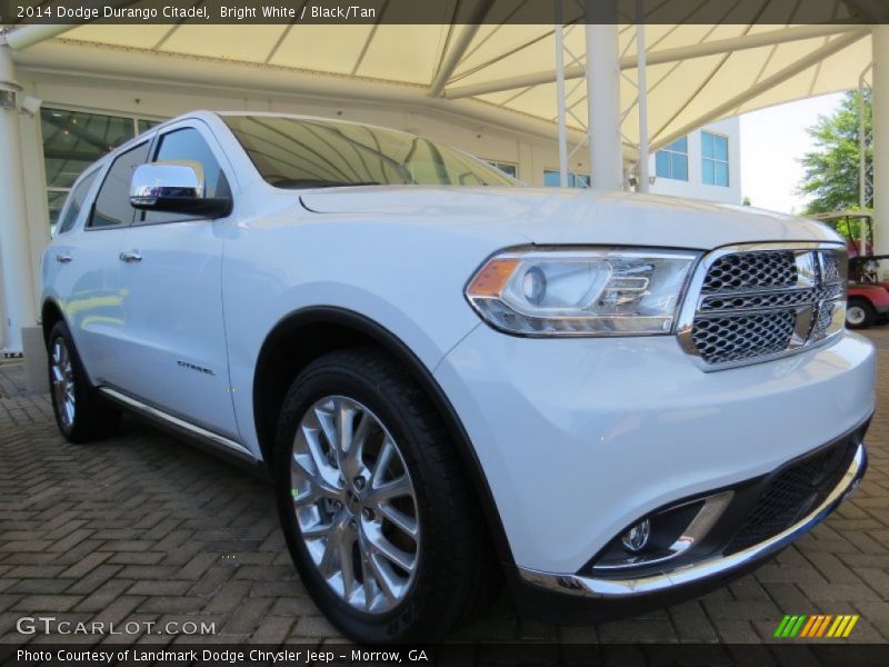 Bright White / Black/Tan 2014 Dodge Durango Citadel