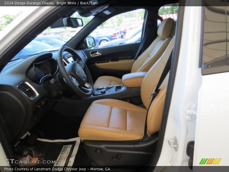 Bright White / Black/Tan 2014 Dodge Durango Citadel