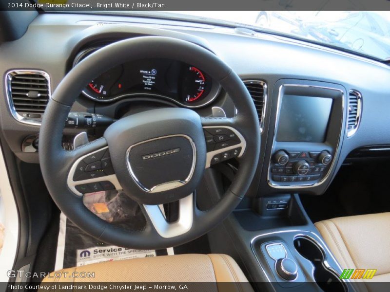 Bright White / Black/Tan 2014 Dodge Durango Citadel