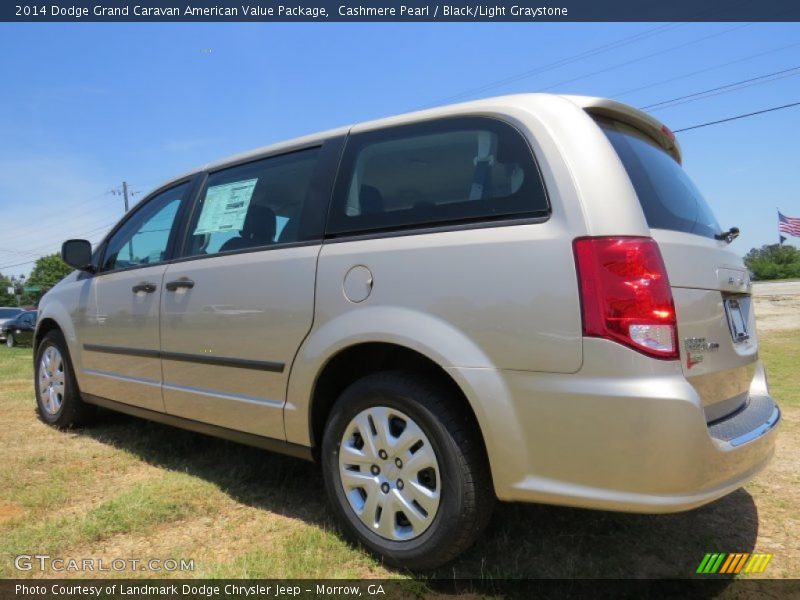 Cashmere Pearl / Black/Light Graystone 2014 Dodge Grand Caravan American Value Package