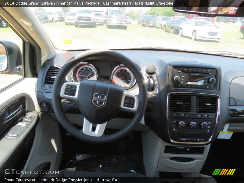 Cashmere Pearl / Black/Light Graystone 2014 Dodge Grand Caravan American Value Package