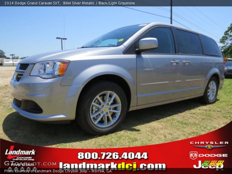 Billet Silver Metallic / Black/Light Graystone 2014 Dodge Grand Caravan SXT