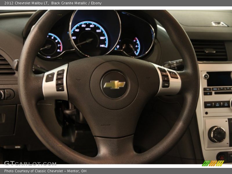 Black Granite Metallic / Ebony 2012 Chevrolet Malibu LT