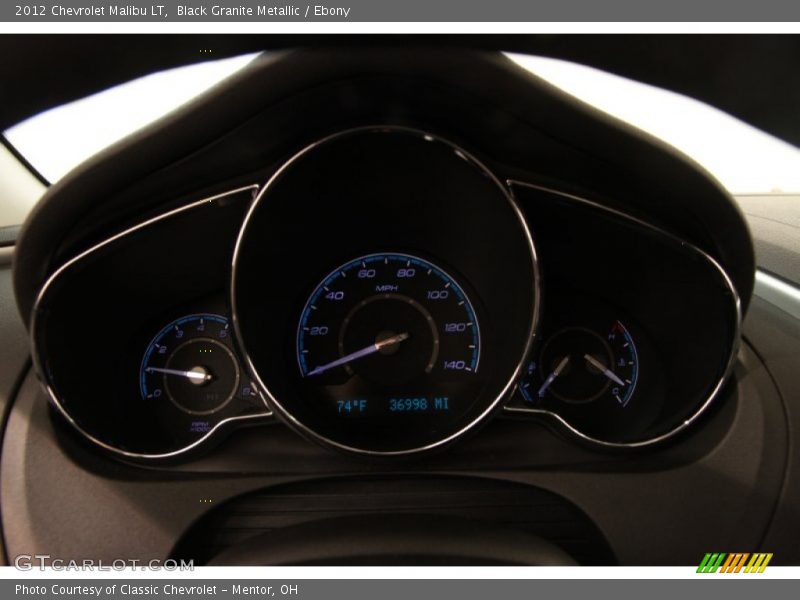 Black Granite Metallic / Ebony 2012 Chevrolet Malibu LT