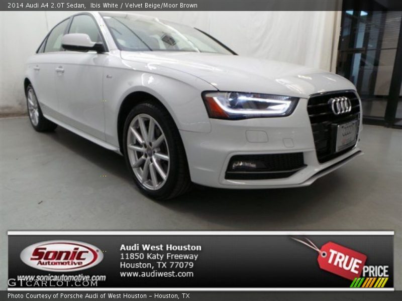 Ibis White / Velvet Beige/Moor Brown 2014 Audi A4 2.0T Sedan