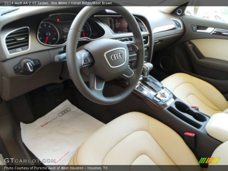 Ibis White / Velvet Beige/Moor Brown 2014 Audi A4 2.0T Sedan