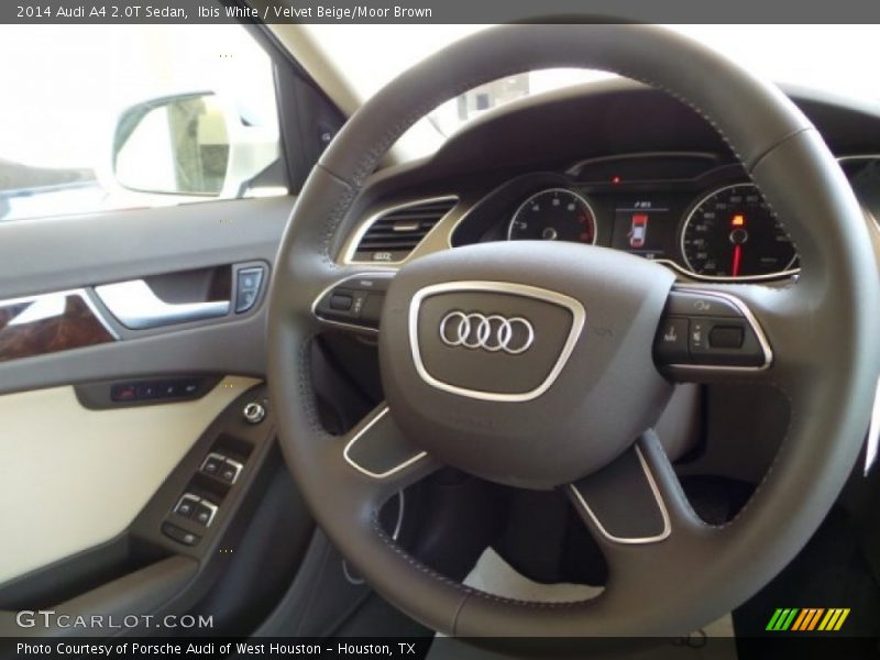 Ibis White / Velvet Beige/Moor Brown 2014 Audi A4 2.0T Sedan