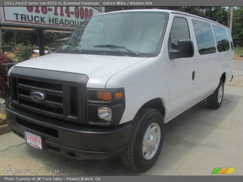 Oxford White / Medium Flint 2011 Ford E Series Van E350 XL Extended Passenger