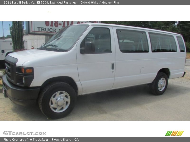 Oxford White / Medium Flint 2011 Ford E Series Van E350 XL Extended Passenger