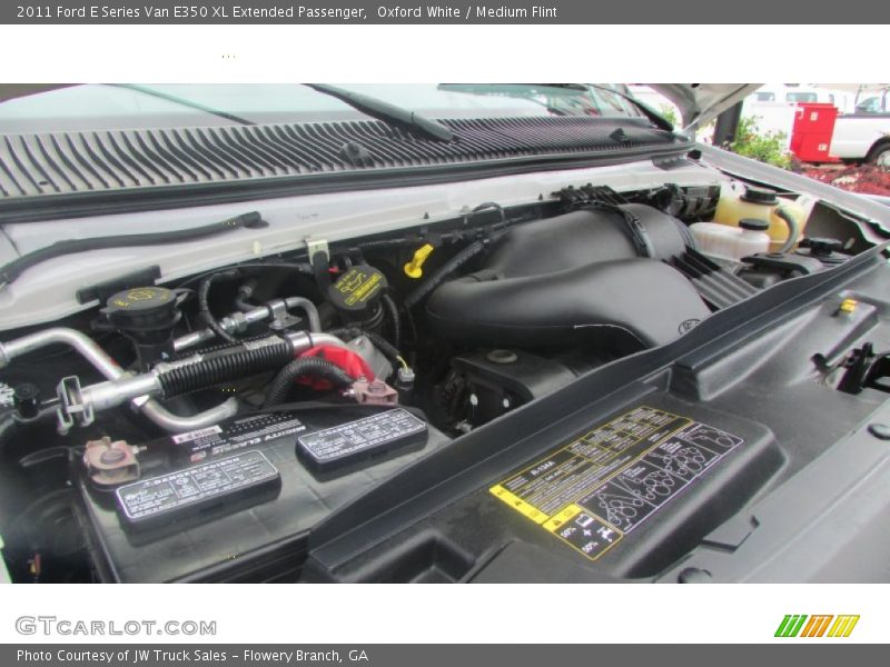 Oxford White / Medium Flint 2011 Ford E Series Van E350 XL Extended Passenger