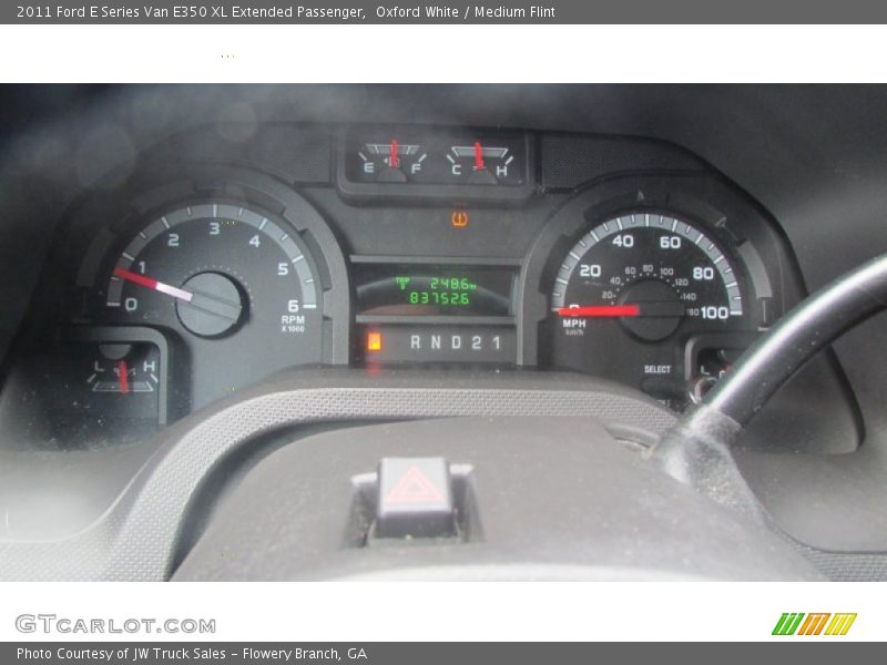 Oxford White / Medium Flint 2011 Ford E Series Van E350 XL Extended Passenger