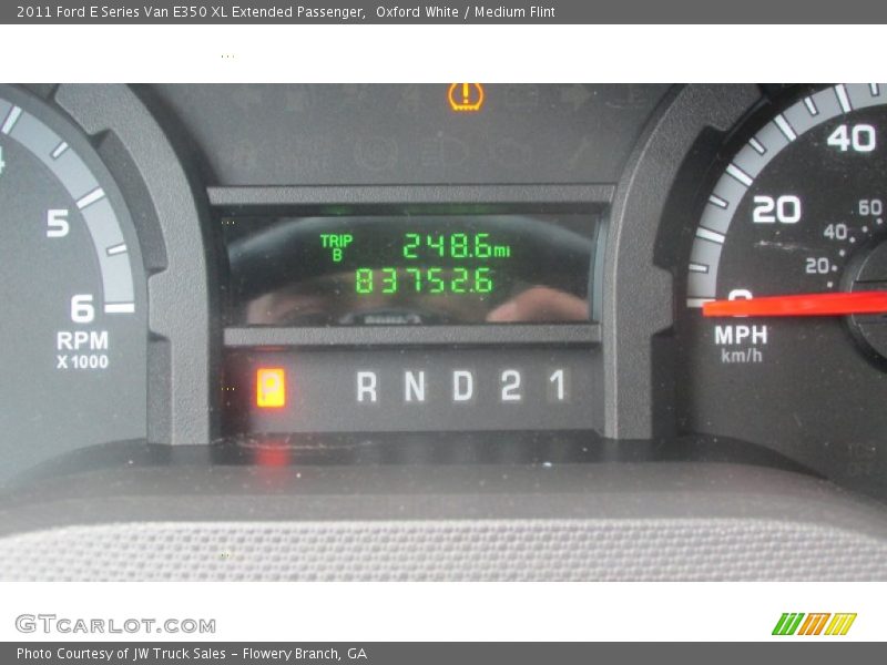 Oxford White / Medium Flint 2011 Ford E Series Van E350 XL Extended Passenger