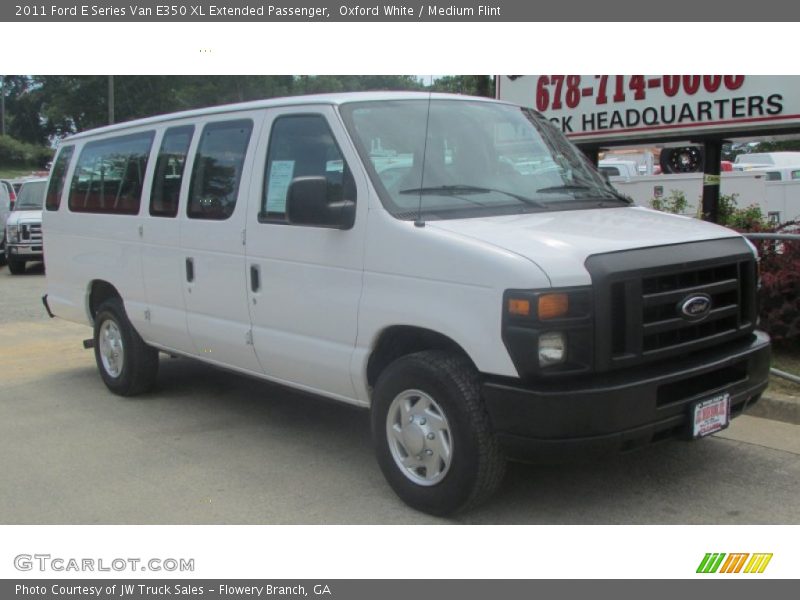 Oxford White / Medium Flint 2011 Ford E Series Van E350 XL Extended Passenger