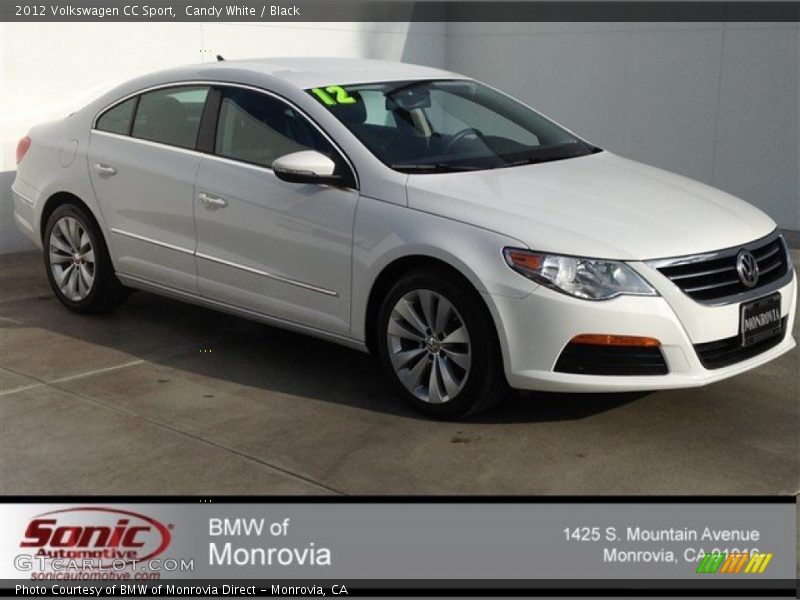 Candy White / Black 2012 Volkswagen CC Sport