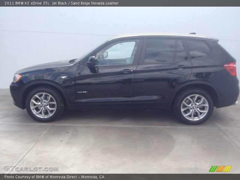 Jet Black / Sand Beige Nevada Leather 2011 BMW X3 xDrive 35i