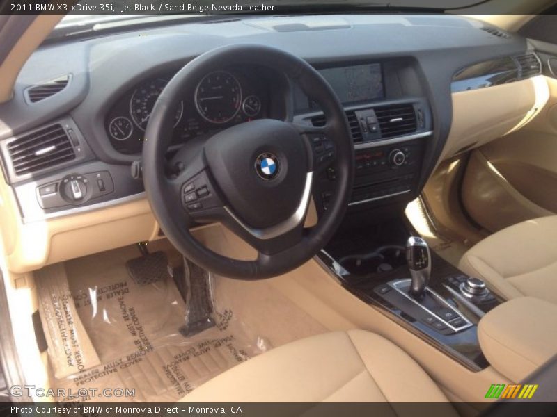 Jet Black / Sand Beige Nevada Leather 2011 BMW X3 xDrive 35i