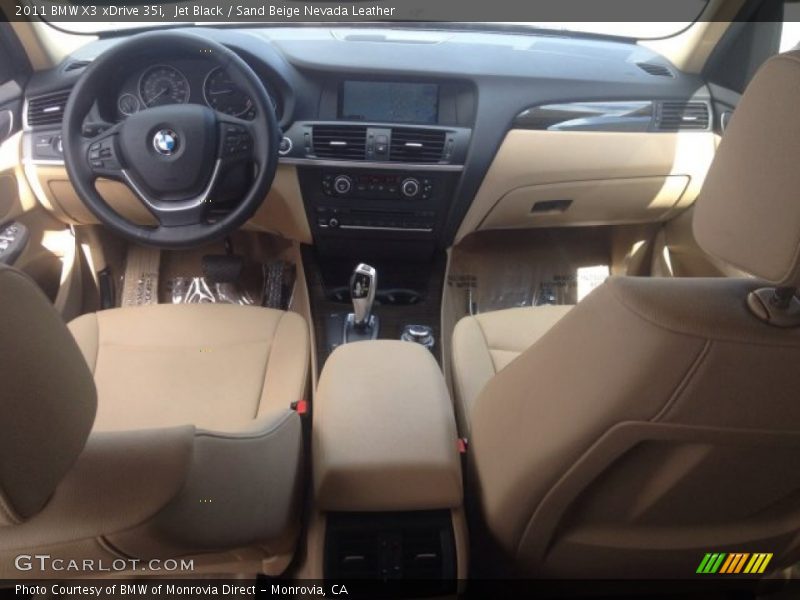 Jet Black / Sand Beige Nevada Leather 2011 BMW X3 xDrive 35i