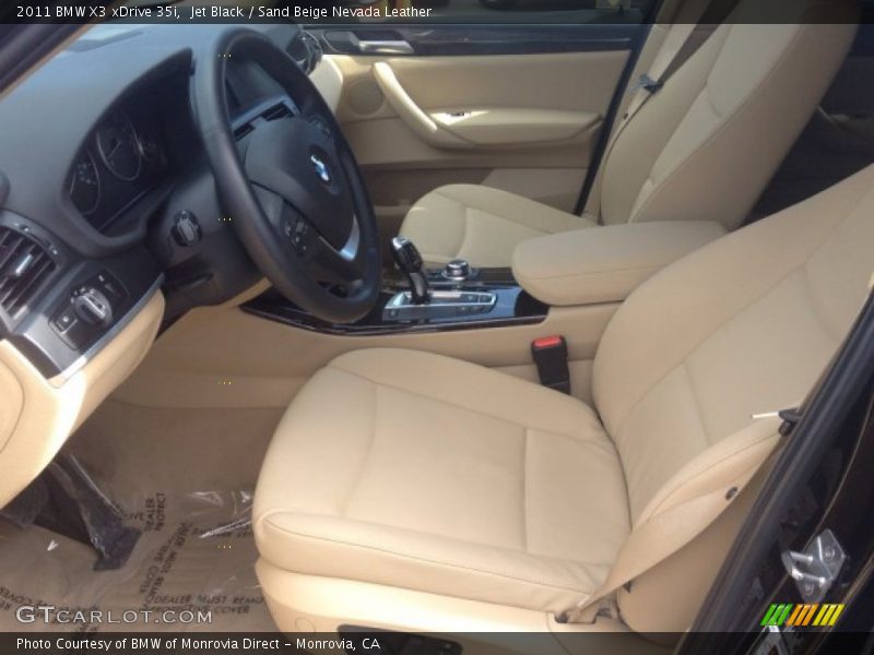 Jet Black / Sand Beige Nevada Leather 2011 BMW X3 xDrive 35i
