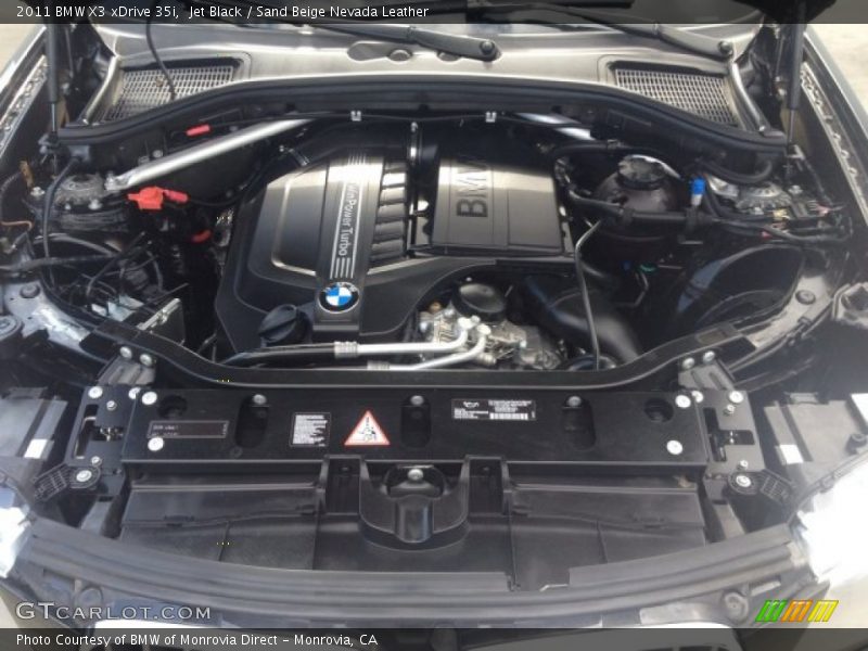 Jet Black / Sand Beige Nevada Leather 2011 BMW X3 xDrive 35i