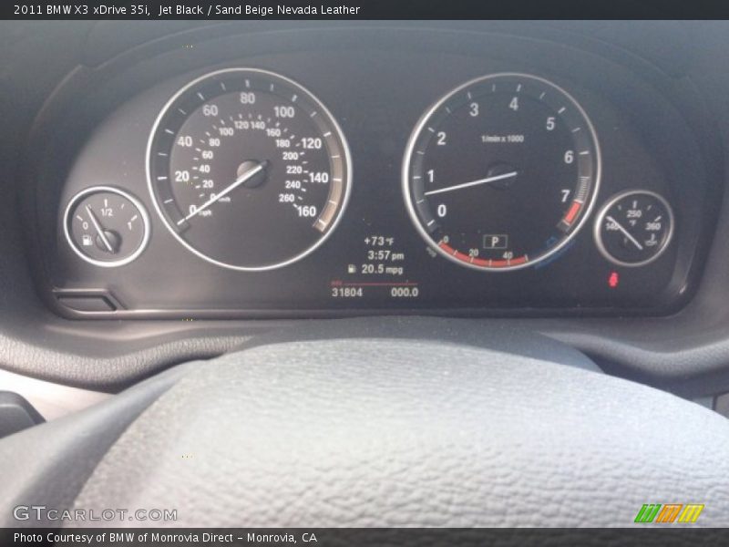 Jet Black / Sand Beige Nevada Leather 2011 BMW X3 xDrive 35i