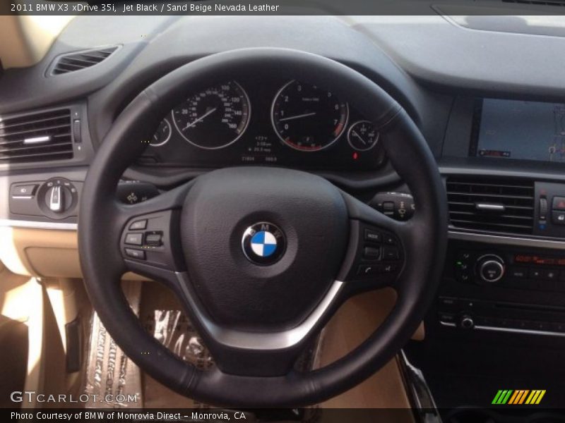 Jet Black / Sand Beige Nevada Leather 2011 BMW X3 xDrive 35i