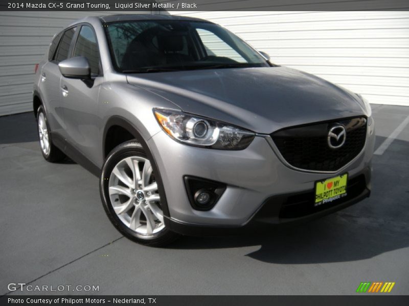 Liquid Silver Metallic / Black 2014 Mazda CX-5 Grand Touring