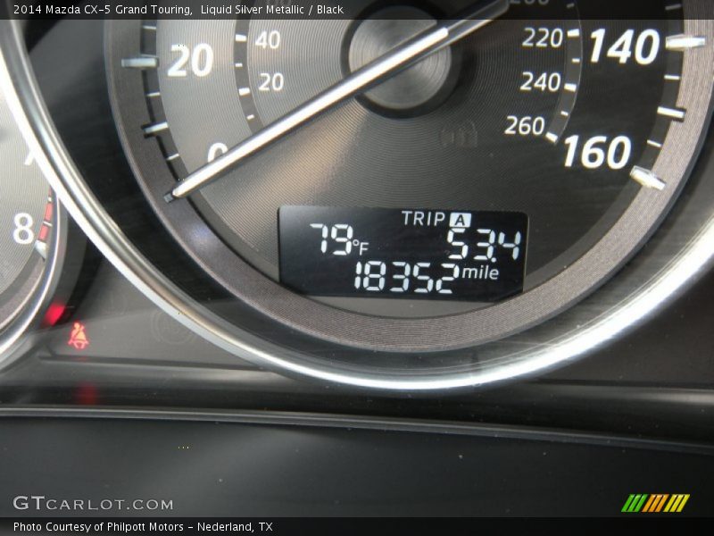 Liquid Silver Metallic / Black 2014 Mazda CX-5 Grand Touring
