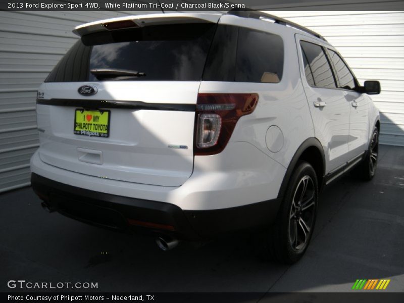 White Platinum Tri-Coat / Charcoal Black/Sienna 2013 Ford Explorer Sport 4WD