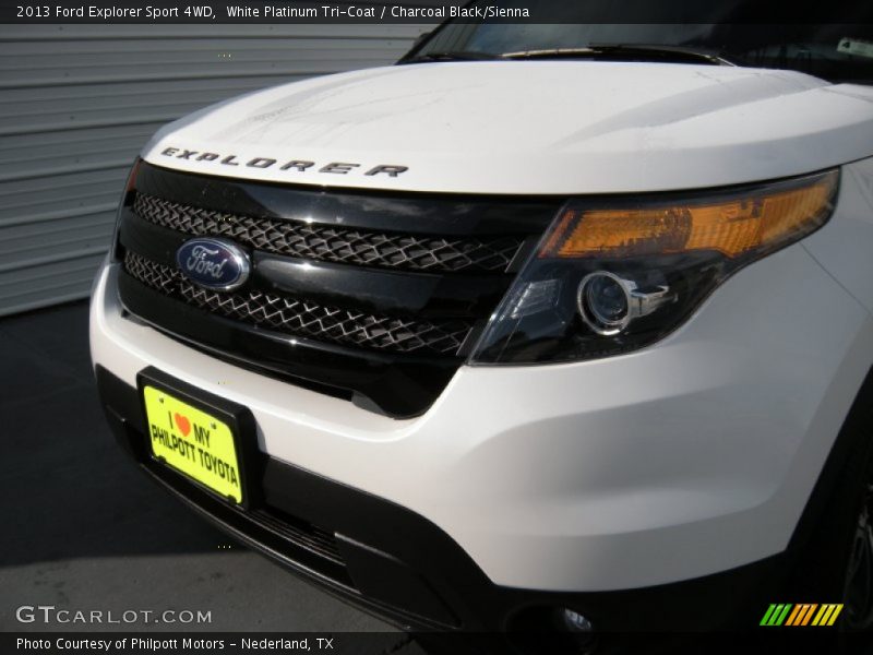 White Platinum Tri-Coat / Charcoal Black/Sienna 2013 Ford Explorer Sport 4WD