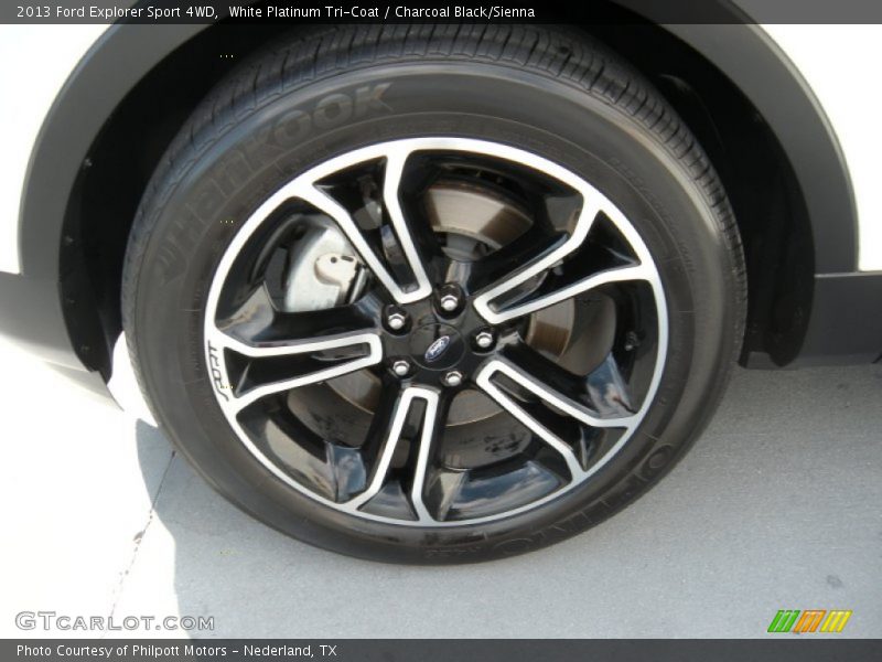 White Platinum Tri-Coat / Charcoal Black/Sienna 2013 Ford Explorer Sport 4WD