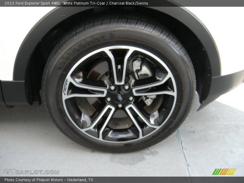 White Platinum Tri-Coat / Charcoal Black/Sienna 2013 Ford Explorer Sport 4WD