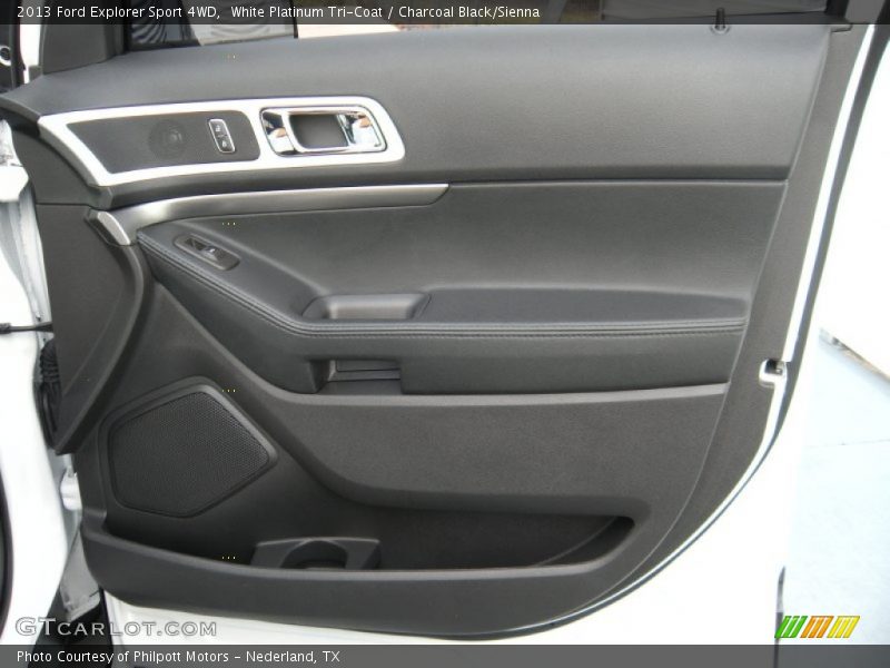 White Platinum Tri-Coat / Charcoal Black/Sienna 2013 Ford Explorer Sport 4WD