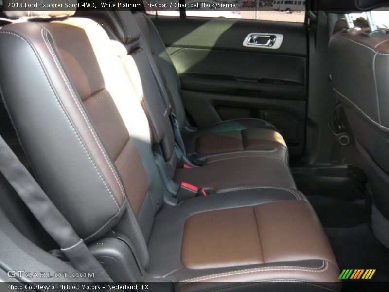 White Platinum Tri-Coat / Charcoal Black/Sienna 2013 Ford Explorer Sport 4WD