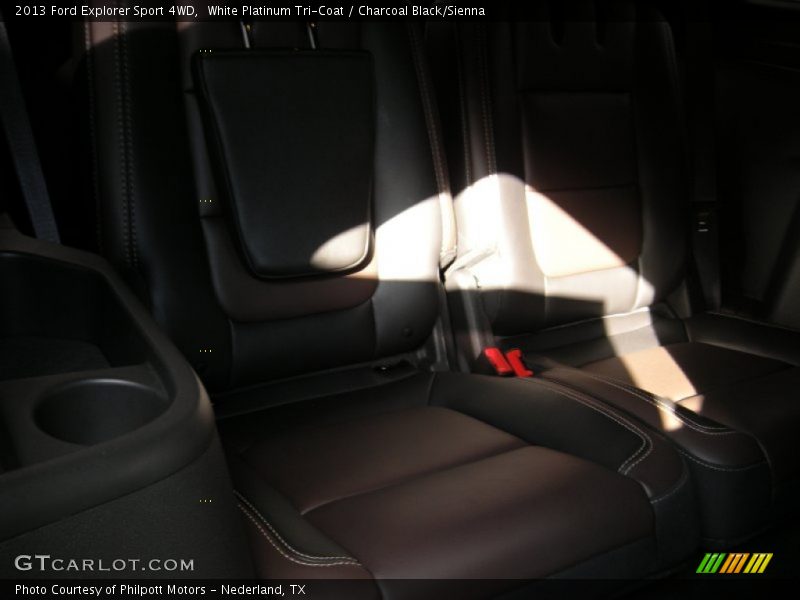 White Platinum Tri-Coat / Charcoal Black/Sienna 2013 Ford Explorer Sport 4WD