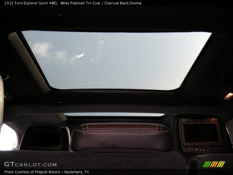 White Platinum Tri-Coat / Charcoal Black/Sienna 2013 Ford Explorer Sport 4WD
