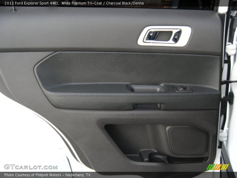 White Platinum Tri-Coat / Charcoal Black/Sienna 2013 Ford Explorer Sport 4WD