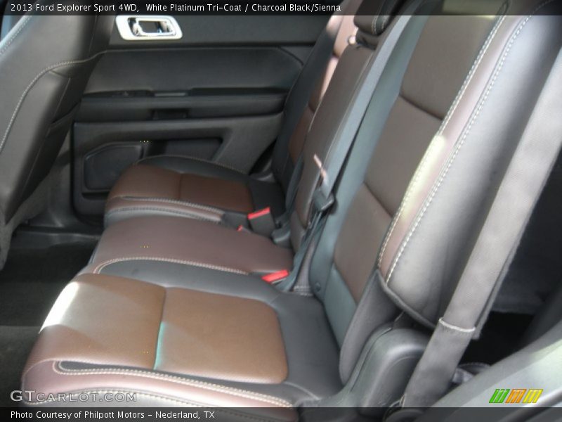 White Platinum Tri-Coat / Charcoal Black/Sienna 2013 Ford Explorer Sport 4WD