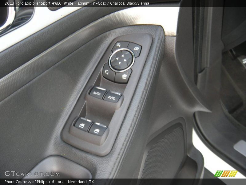 White Platinum Tri-Coat / Charcoal Black/Sienna 2013 Ford Explorer Sport 4WD