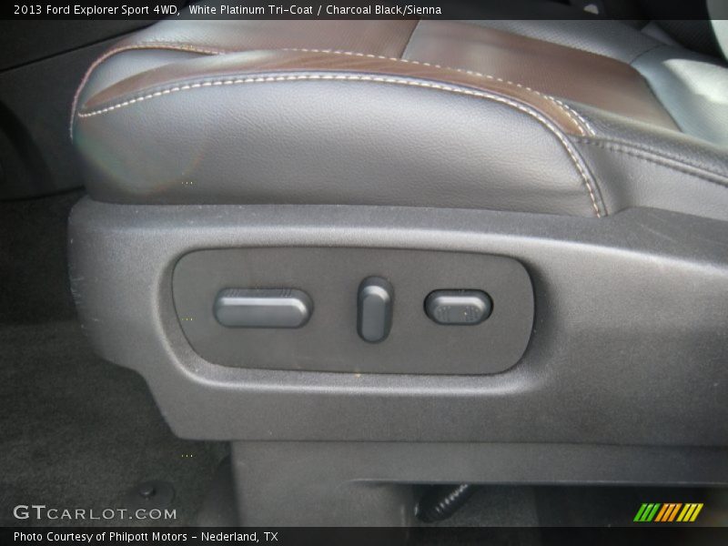 White Platinum Tri-Coat / Charcoal Black/Sienna 2013 Ford Explorer Sport 4WD