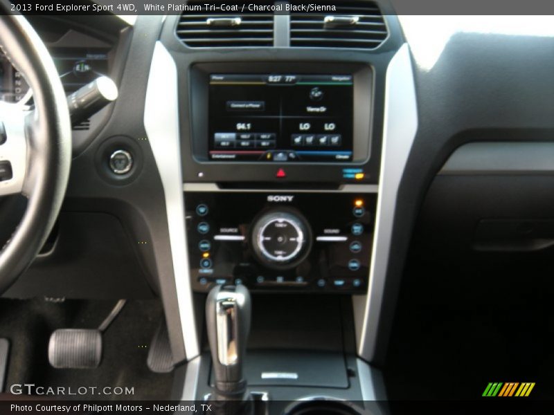 White Platinum Tri-Coat / Charcoal Black/Sienna 2013 Ford Explorer Sport 4WD